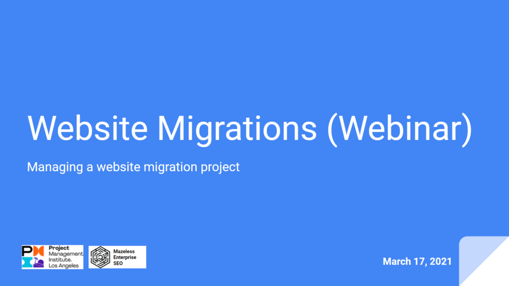 Website Migration Webinar Screenshot